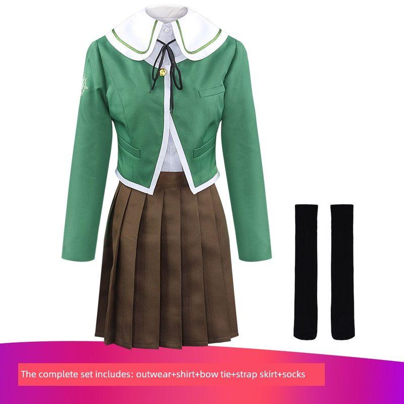 

Новый Аниме Костюм Danganronpa Фудзисаки Чихиро Косплей Школьная Форма Костюм для Аниме-Выступлений В Наличии Fuji Saki Chihiro Set S