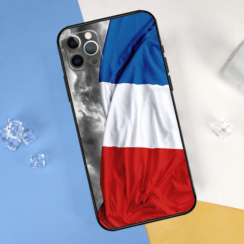 

France national flag Phone Case For iPhone 16 Pro Max 13 12 Mini 11 14 15 Pro Max XR 16 15 Plus 16e Cover Shell iPhone 13 Pro