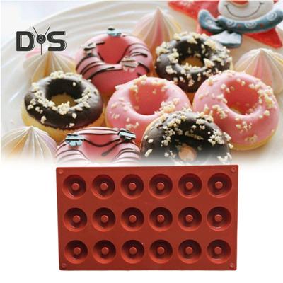 Anti-verformte Backform, hochtemperaturbeständig, attraktive 18 Mulden, 3D-Donut-Form, Eiswürfelform