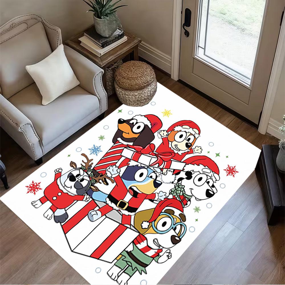 Bluey Friends Adventure Carpet Suitable for Balcony Bedrooms Living Rooms Kitchen Antislip Carpet Anime Office Decor Perfect Gift for Women/Men