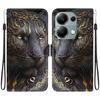 Handmade PU Leather Flip Case for Xiaomi Redmi Note 13 Pro 4G Anti-Slip Shockproof Cover with Wrist Strap & Heart/Rose Cat Designs