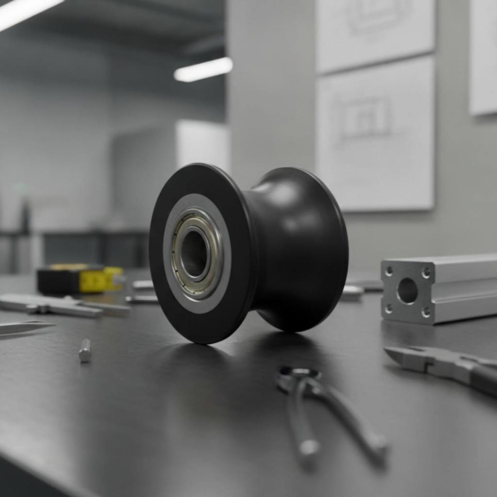 Aluminum Pulley Wheel 70 Mm Grooved Roller Elliptical Bearing