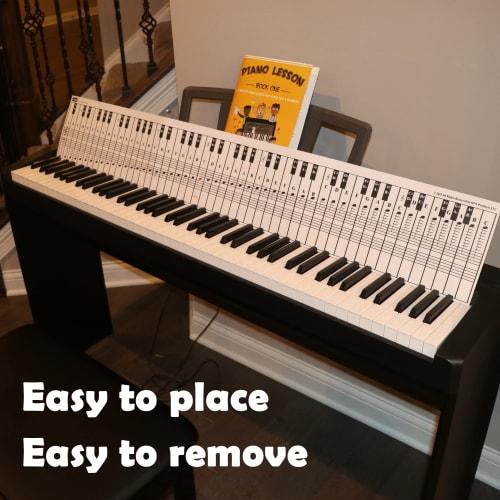 Piano and Keyboard Note Chart for 88 Keys, Use Behind the Keys, Ideal Visual Tool for Beginners Learning Piano or Keyboard, Easy to Set Up