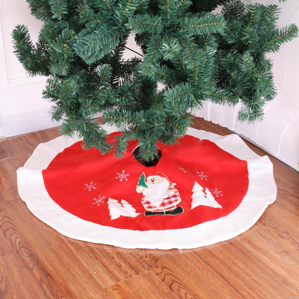 High-End Embroidered Christmas Tree Skirt Decorations