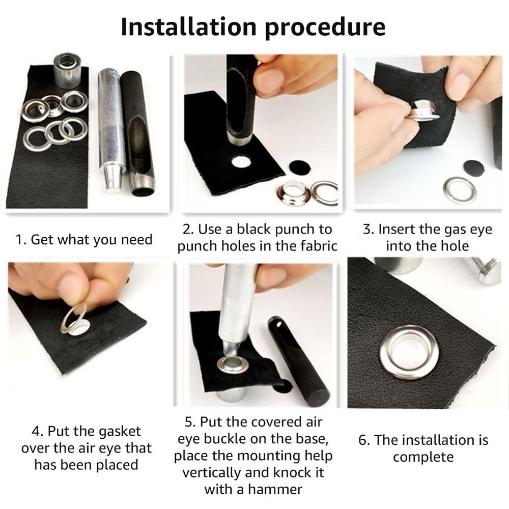 100 Seturi Sac de Pantofi Artizanat din Piele DIY Kit de Scule pentru Capse Instrument de Aplicare Capse