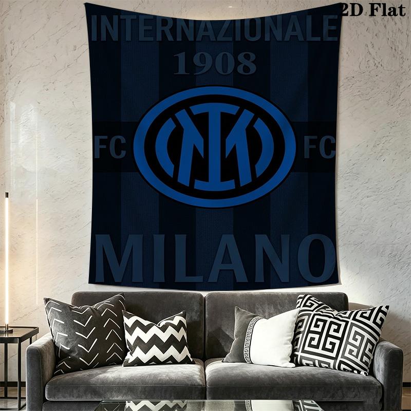 Inter Milan Fc Logo Wallpaper Threepiece Set 1 Duvet Cover 2 Pillowcase Without Core Bedding Set Christmas Birthday Gift Soft And Comfortable