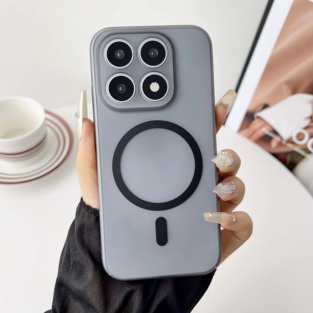 KEYSION Ultra Thin Matte Transparent Phone Case for Xiaomi 17 Hard PP Clear Magnetic Shockproof Simple Back Cover for Xiaomi 17