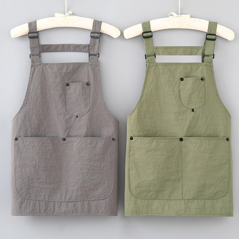 Apron for Home Kitchen Accessories Household Adjustable Shoulder Straps Work Clothes Waterproof Catering Milk Tea Shop Workwear