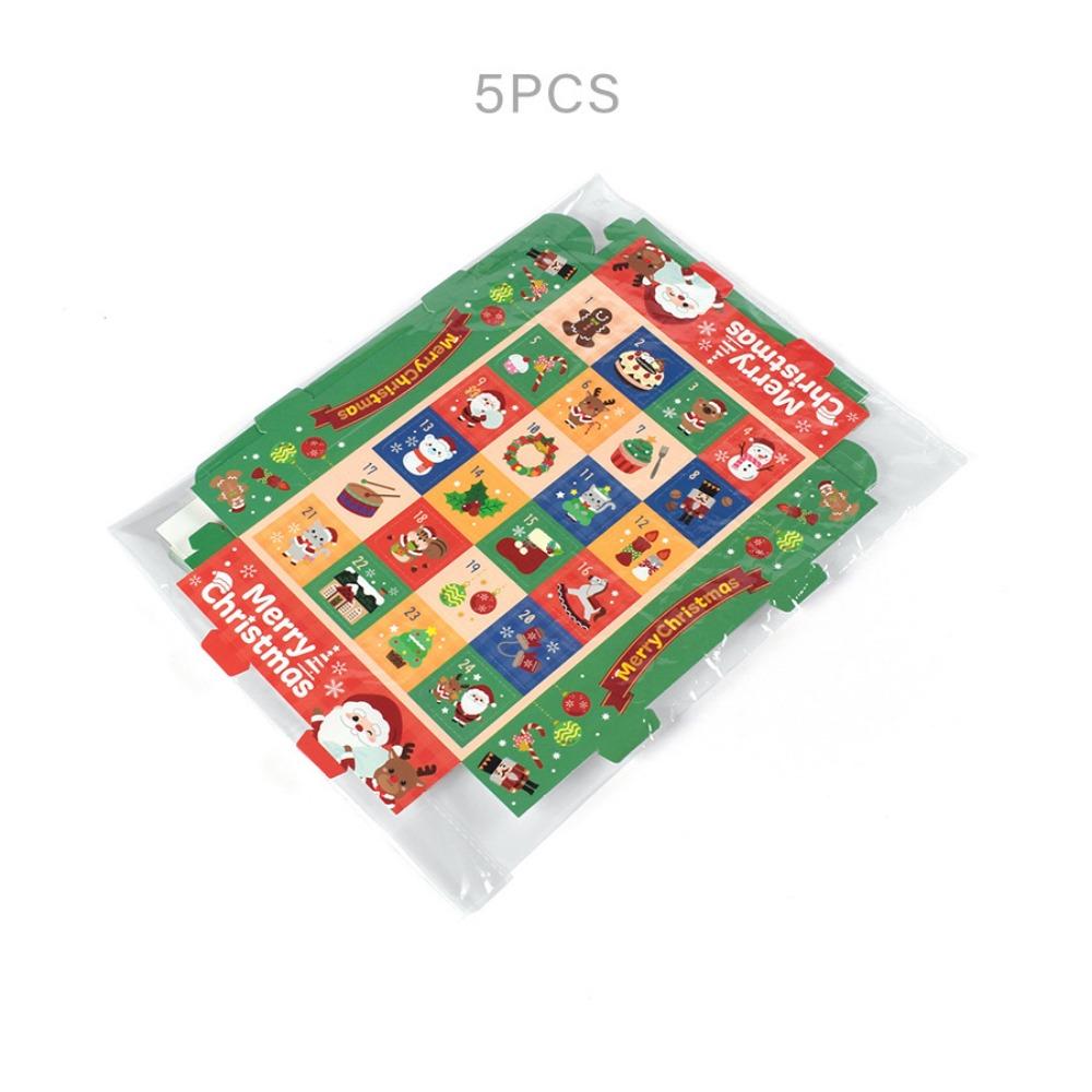 5Pcs Funny Advent Calendar Box Empty Gift Packing Boxes New Christmas Surprise Blind Box
