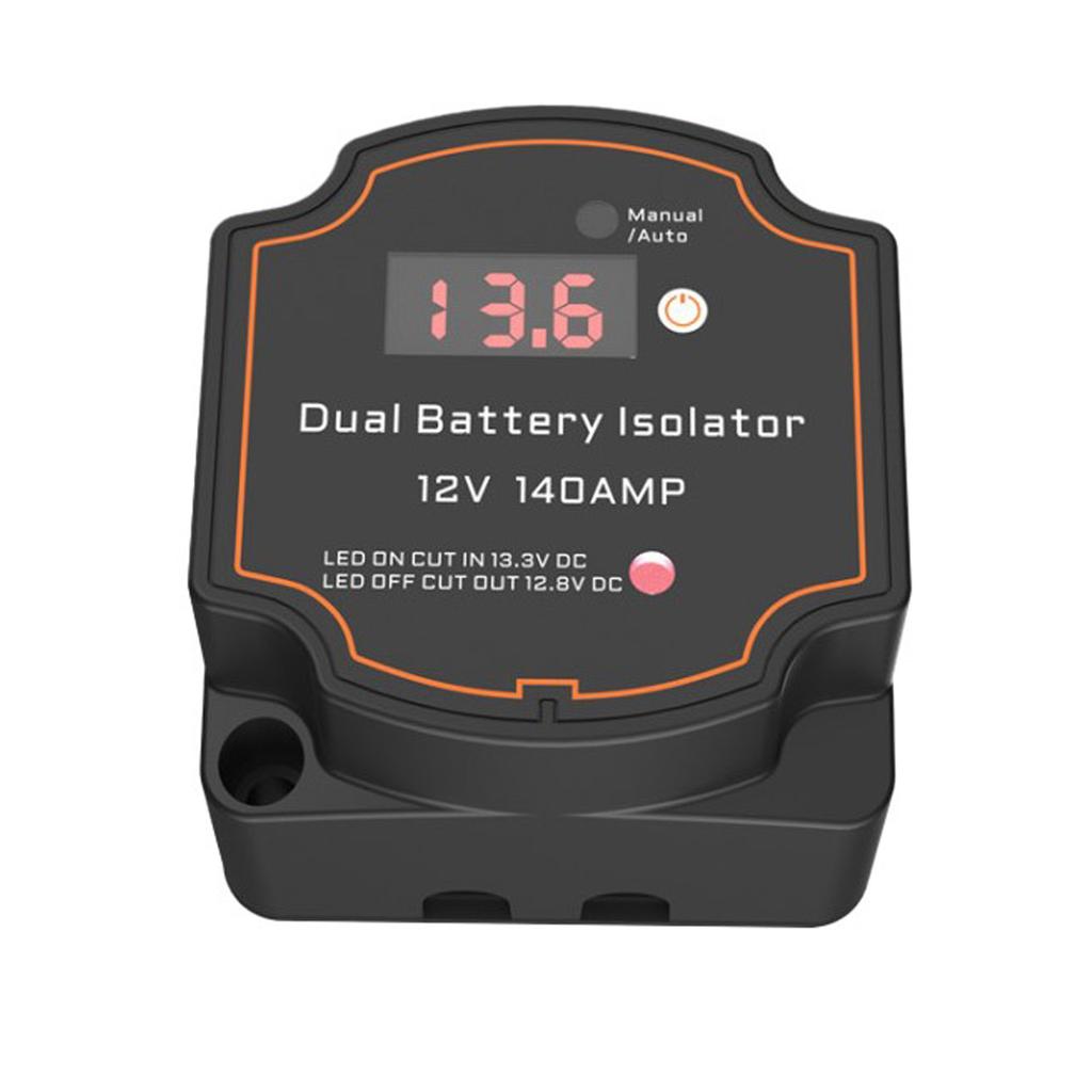 Split Charge Relays 12V 140A Double Battery Isolator VSR Voltage Sensitive Relays with LED Voltage Display