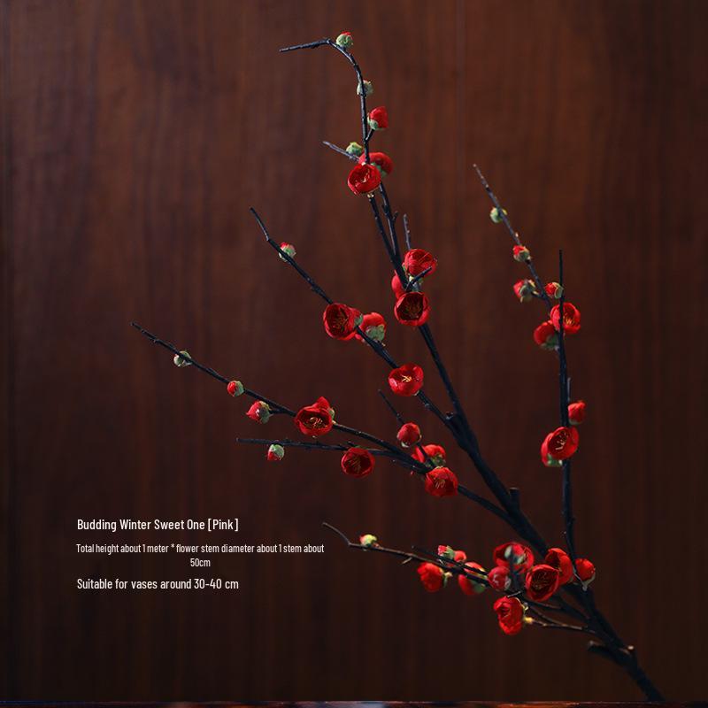 Artificial Plum Blossom Arrangement for Home Décor & Photography
