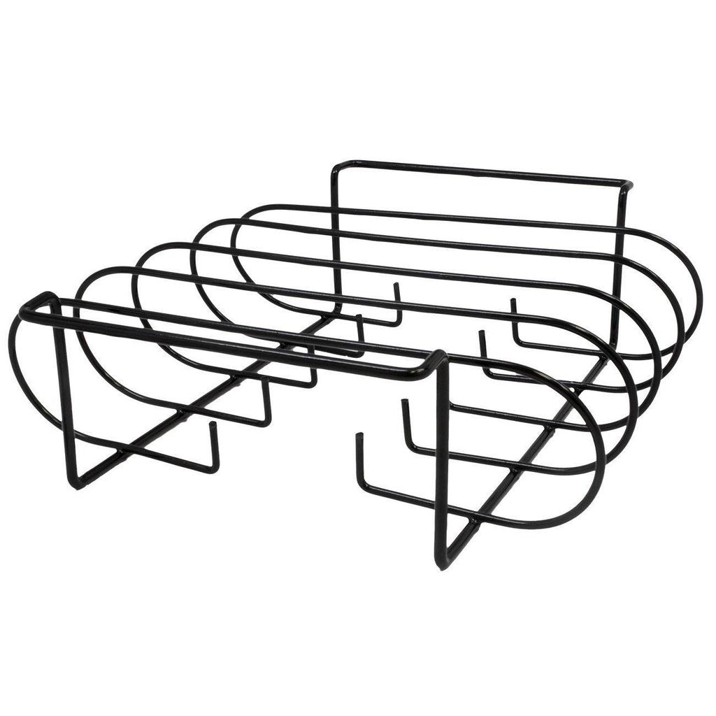 Non-Stick BBQ Grill Basket & Rib Rack for Outdoor Grilling