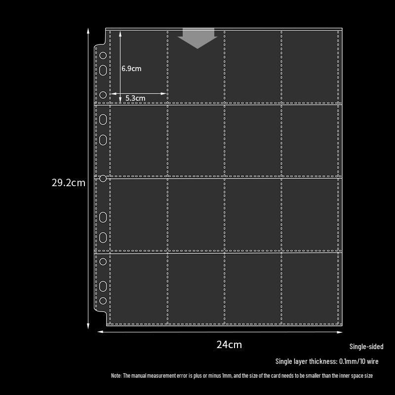 

Прозрачный альбом для игровых карт формата A4 с 9 карманами, хранилище для фотографий 3 дюйма или сменные страницы для карт формата A5 для поддержки айдолов