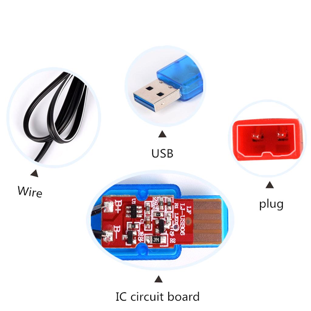 3.7v Charger 400mA Battery Intelligence USB Drone Electric RC Toys Airplane Model R/C Helicopter Machine Charger JST-2P