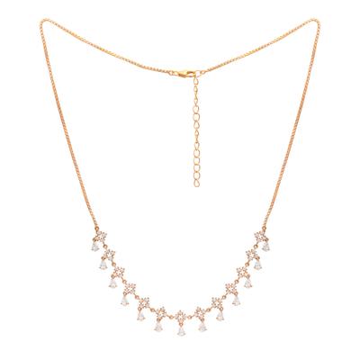 Florales Ranken-Design Gold Vermeil Tropfenhalskette - 925 Sterling Silber