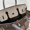 Ostrich Pattern First Layer Cowhide 30CM Platinum Bag High Quality (J15-30BK)