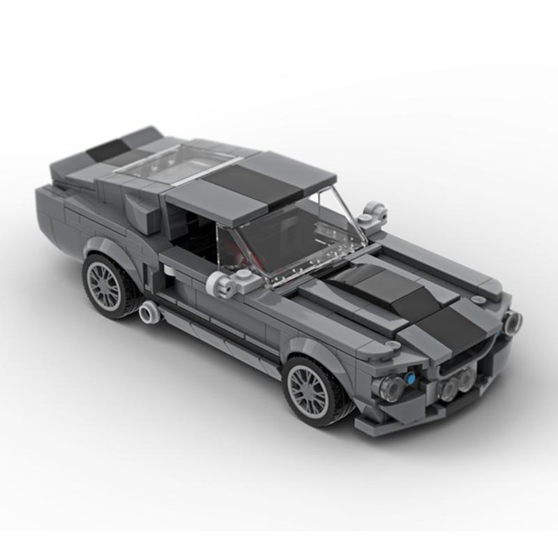 382PCS New MOC Car Model City Highway Mustang Shelby GT500 Children's Educational Building Blocks Gift