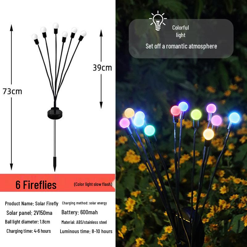 LED Solar Firefly Garden Stake Lights for Outdoor Decoration