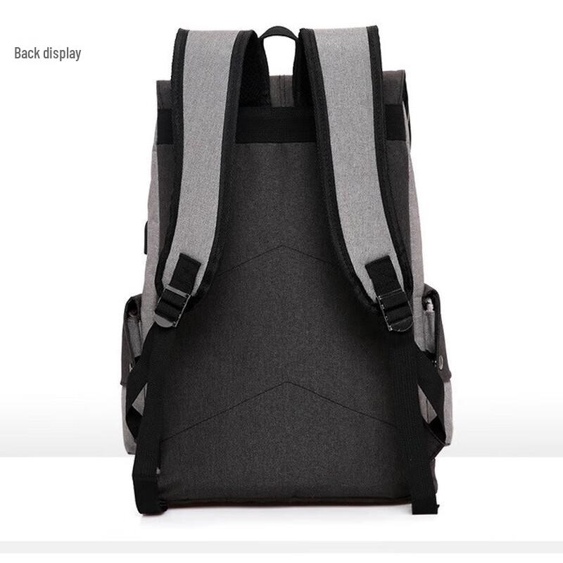 Men's Casual Color-Block Laptop Backpack