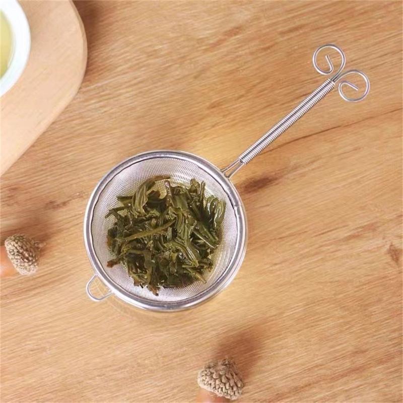Stainless Steel Teas Infuser Fine Meshes Filter For Loose Leaves Teas And Sugar Powder Rusts Resistant Kitchen Tool