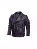 Men's Windproof PU Leather Jacket with Multiple Zippers - European & American Style Outerwear