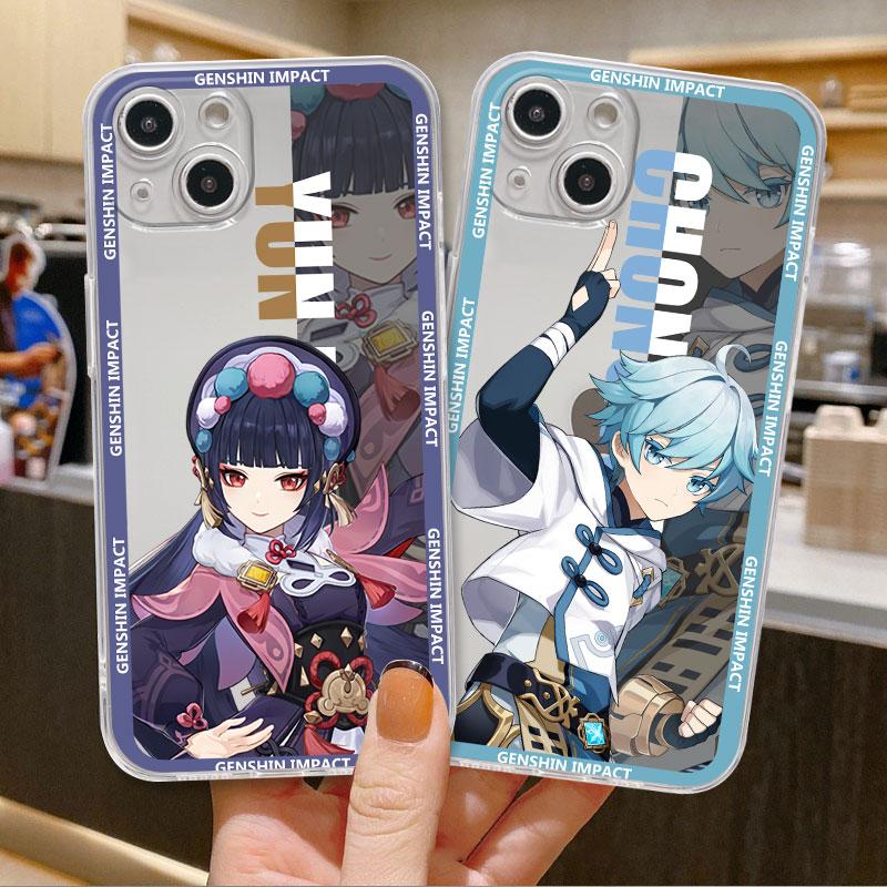 Genshin Impact Klare Hülle für Apple iPhone 11 14 13 12 Pro 7 8 Plus XR X XS Max 6 6S 14Pro Silikon Handyhülle