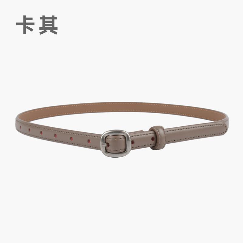Fine Leather Women'S Belt Belt With Jeans Casual Pants Dress Women'S Simple Decorative Small Belt