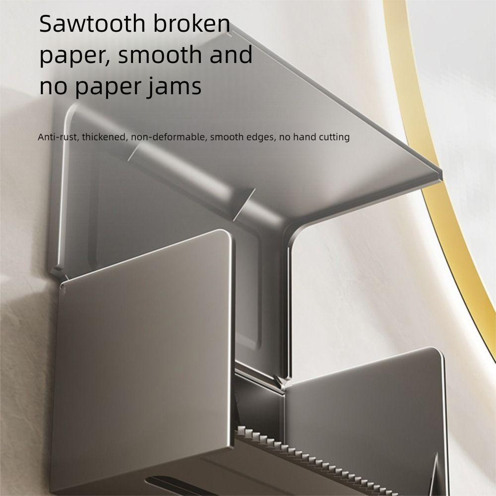 Waterproof Roll Paper Storage Rack Punch-Free Paper Towel Holder Bathroom Accessories