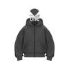 Urban Black Double-Hat Zip-Up Hoodie Balaclava Jacket