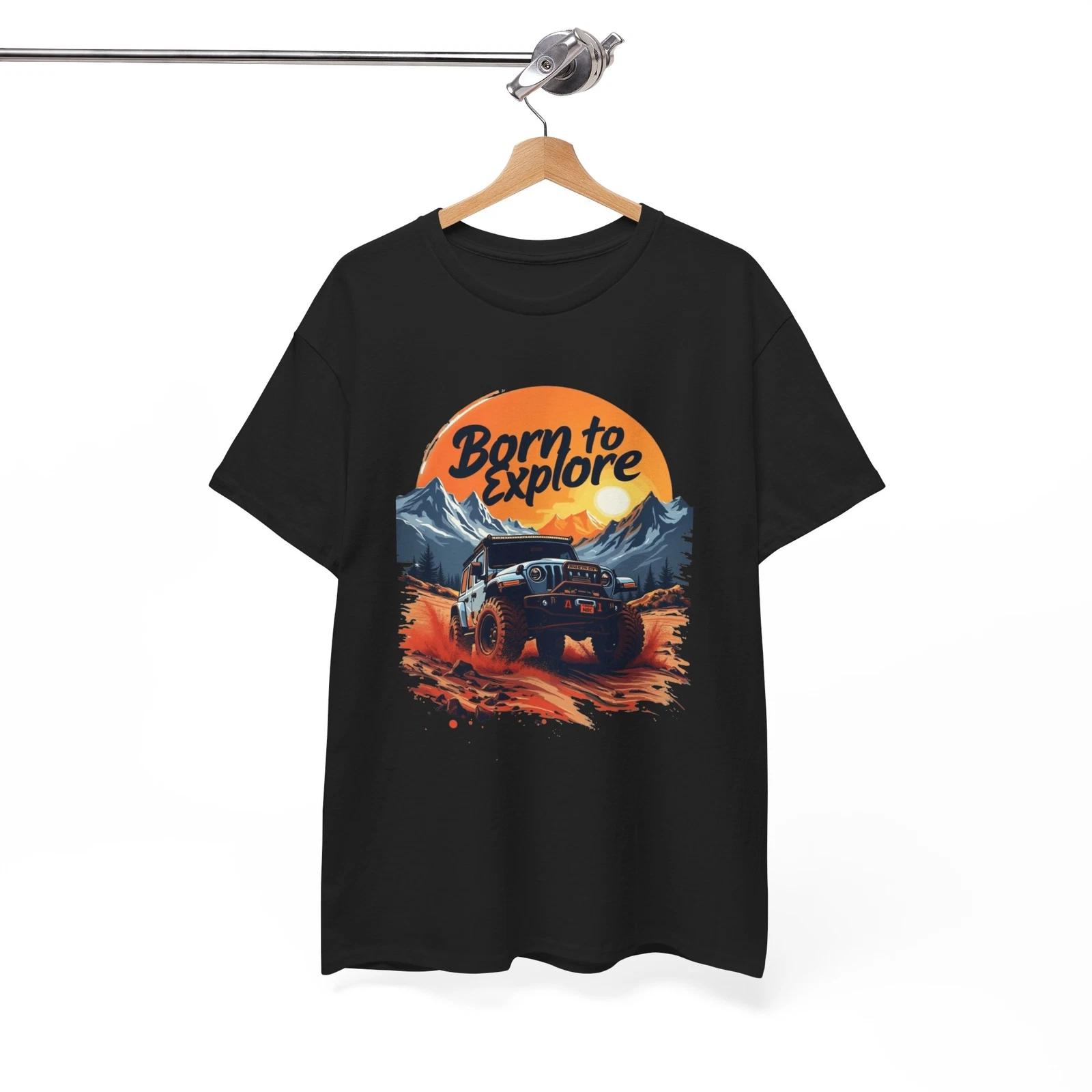 Hiking T-Shirt | Mountain Adventure Tee | 4x4 Car on mountain tops T-shirt S