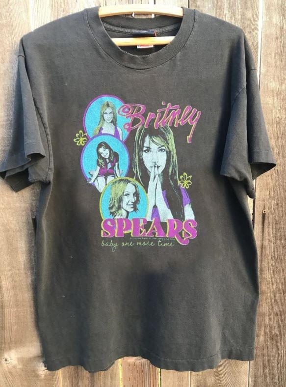 

Britney Spears Not Quite Crop Shirt Graphic Charcoal Unisex Shirt KH16839 Unisex T-Shirt XXXXL