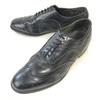 70s-80s? Vintage USA Made/UFCW O’Sullivan/Goodyear Welt Leather Full Brogue Wingtip/9.5EEE/Black/BLACK/