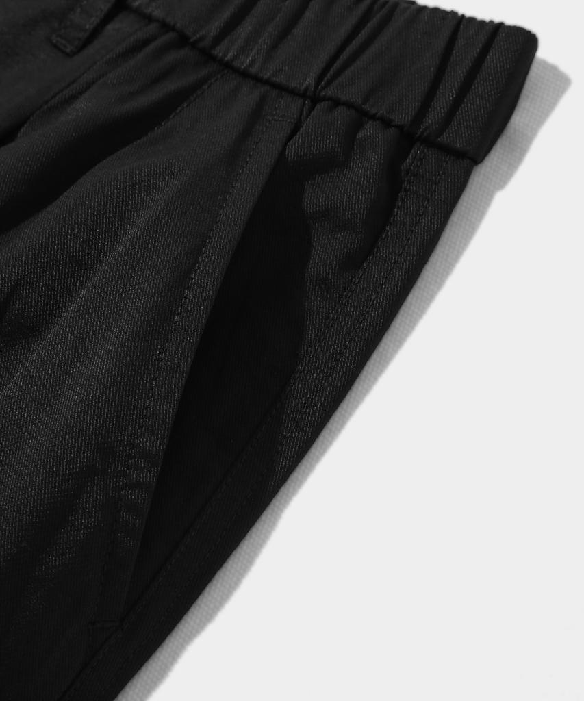 Dimiteulibeullaeg Asi Half-Banding Flare Fit Slacks_Black