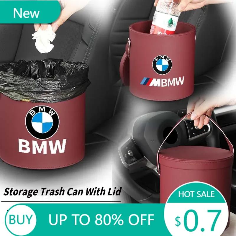New Car Leather Storage Bag Trash Can Organizer Accessories for BMW M Performance M3 M5 M6 F01 F20 F10 F13 X5 F11 G20 X3 X1