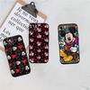 CJ77 Mickey Minnie Mouse Soft Shell Phone Case for iPhone 16 15 14 13 12 Pro Max Plus Mini