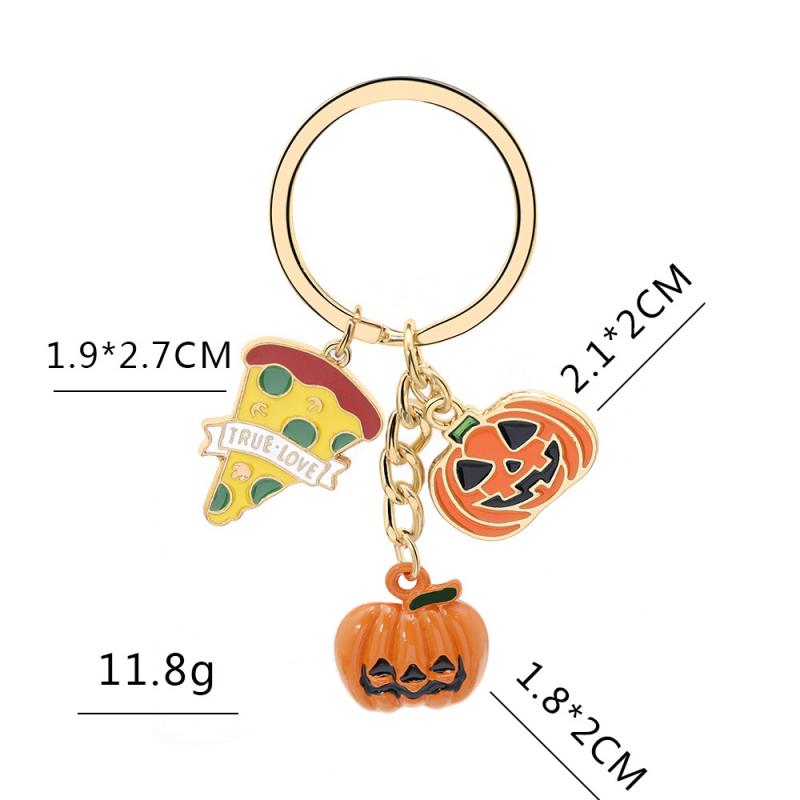 Halloween Ghost Witch Hat Pumpkin Earrings Enamel Necklace Set Drop Oil Process Cartoon Jewelry Festival Gift Accessory