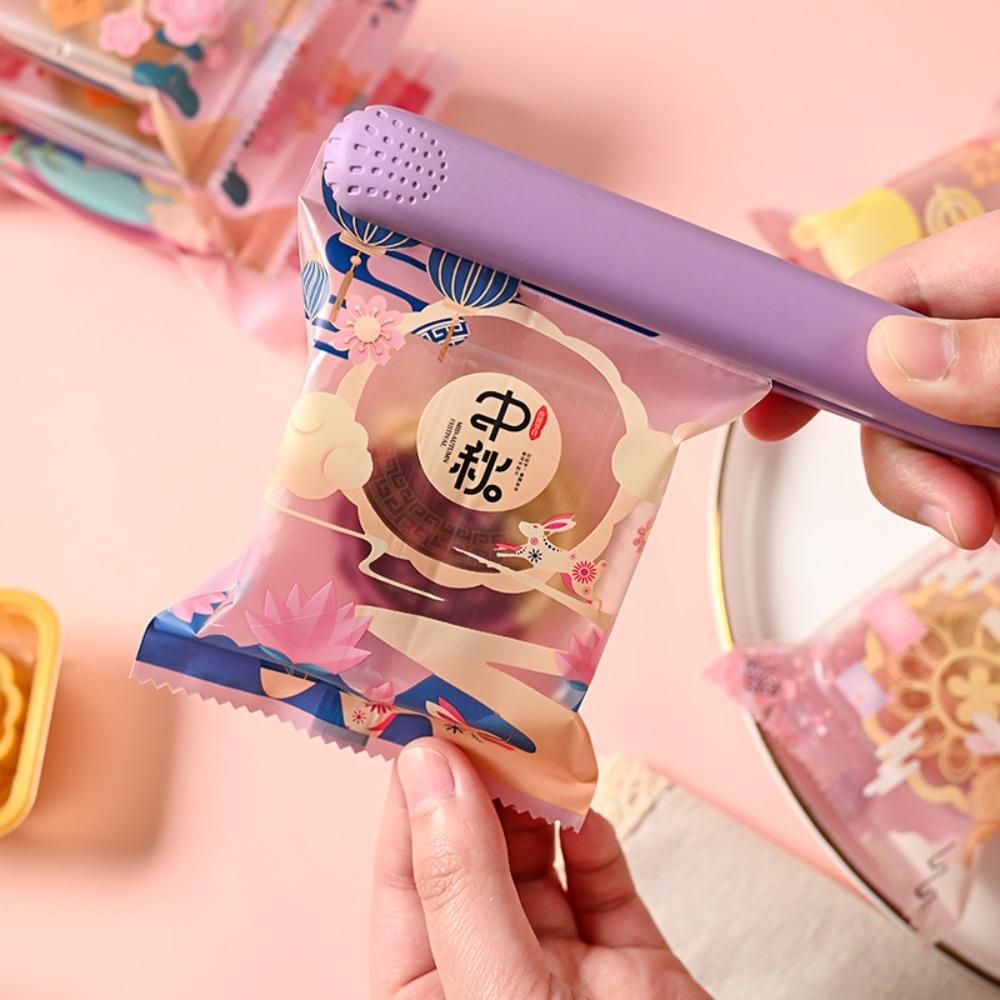 100pcs Clear Handmade Biscuit Packaging Bag Frosted Mooncake Packaging Bag Food Bag   DIY