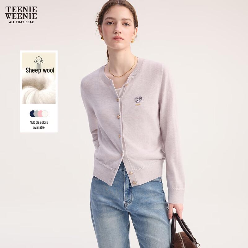 Teenie Weenie Women's Sheep Wool Bear Knit Cardigan