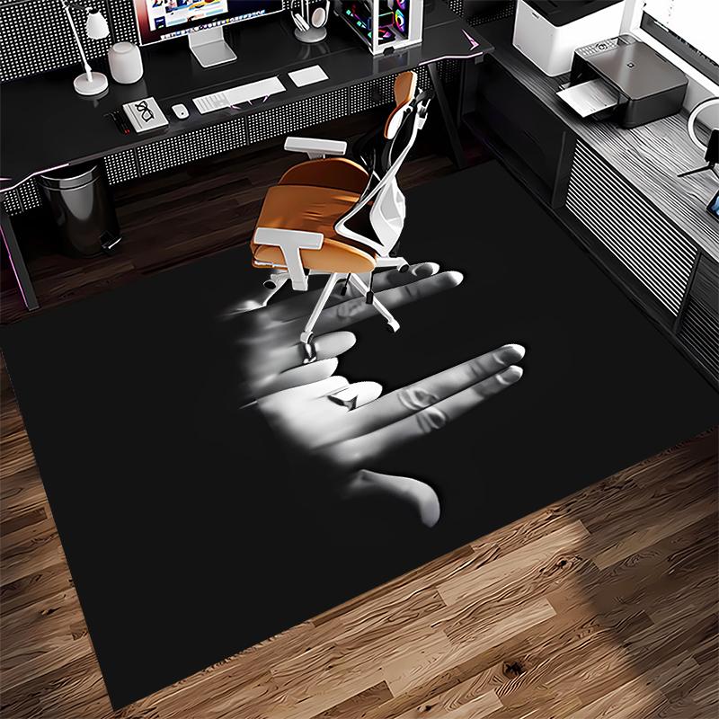 1pc Jul rapper Print Area Rug - Soft, Washable Non-Slip Indoor Mat for Office Chairs, Living Room, Home Office Decorative Rug