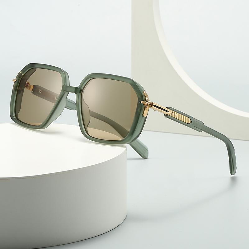 6088European And American Male Aviator Glasses Retro Sunglasses Square Frame Sunglasses  Spot Metal Leg Decoration