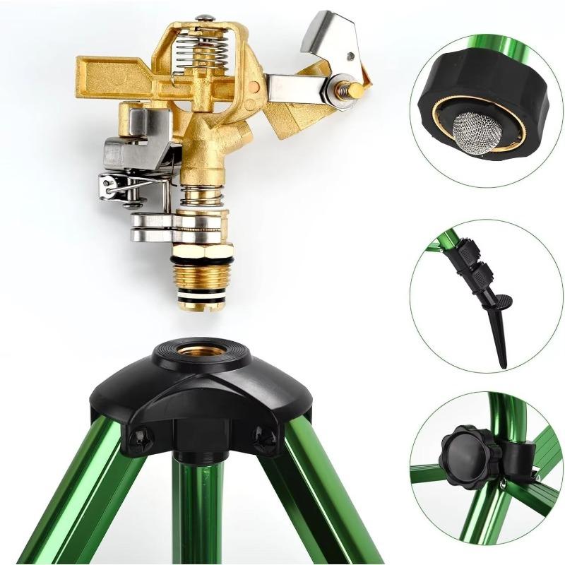 Τρίποδος Εκτοξευτήρας, Εκτοξευτήρας Κήπου, Περιστρεφόμενος 360 Μοιρών Εκτοξευτήρας Άρδευσης για Γκαζόν/Αυλή/Κήπο, Ρυθμιζόμενου Ύψους