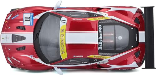 Bburago 1/24 Scale Ferrari 488 Challenge 2017 Red / Diecast Model Car, Finished Product, 18-26308