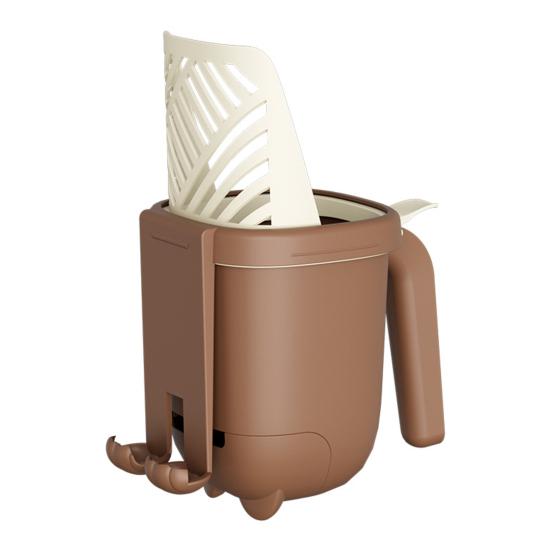 Cat Litter Scoop with Holder 3-in-1 Pet Litter Shovel with Waste Can Kitten Litter Scooper with Waste Bag Box for Indoor Pet Litter Box