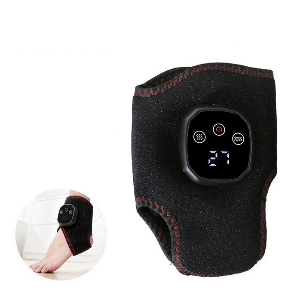 Hot Compress Electric Wrist Brace Vibration Massage Heating Wrist Guard  Ankle Protection Ankle  Black