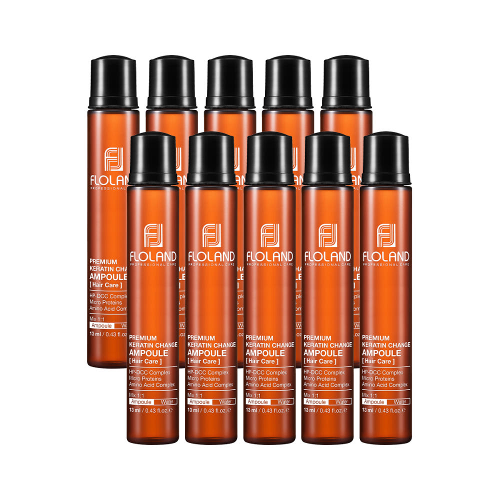 [Floland] Dual Hair & Scalp Ampoule Set (20 Vials)  [K-BEAUTY] Magic Liquid-to-Cream Salon Care change ampoule 10pcs