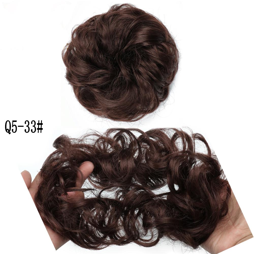 LISI HAIR Synthetic Curly Scrunchie Chignon with Elastic Rubber Band Messy Bun Ponytails Extension for Women