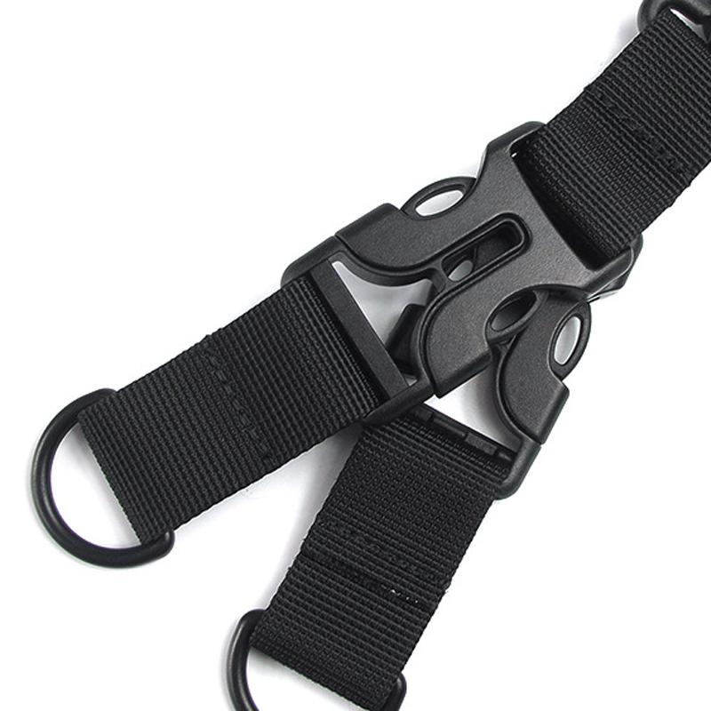 Tactical Nylon Webbing Backpack Hook Multifunctional Carabiner D-Shaped Keychain Double-split quick release hanging Buckle