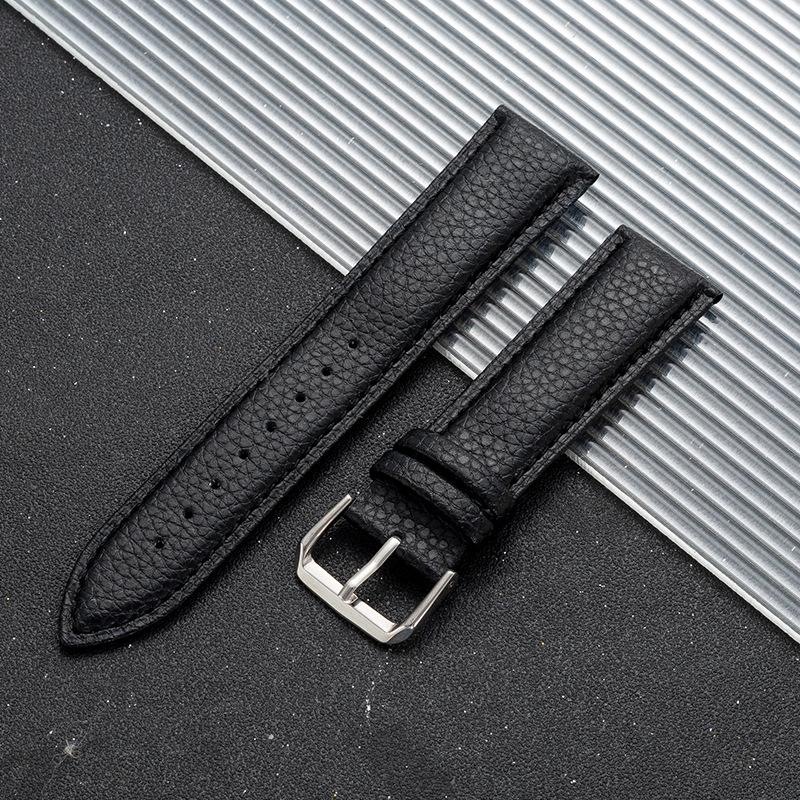 Litschi-Muster 22mm Echtes Leder Uhrenarmband für Huawei GT