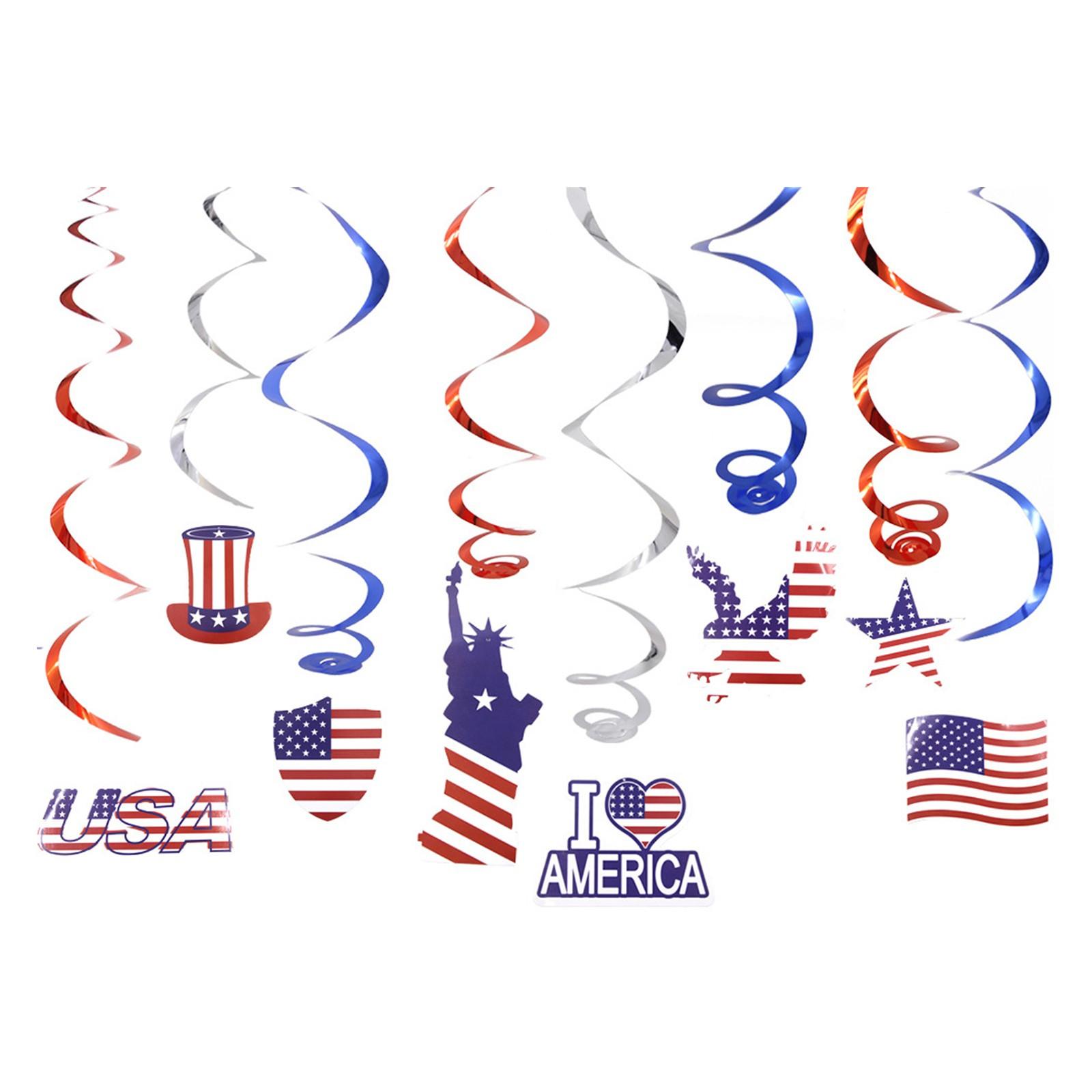 

8 шт. Украшения ко Дню независимости, украшения для вечеринок и украшения для вечеринок в Соединенных Штатах белый