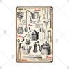 Retro Tin Sign Kitchen Rules  Food Iron Painting Wall Art Metal Vintage Plaque Metal Posters for House Home Dinning Room Decor